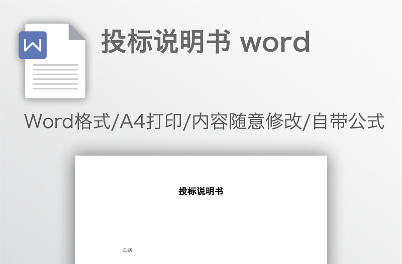 投标说明书 word