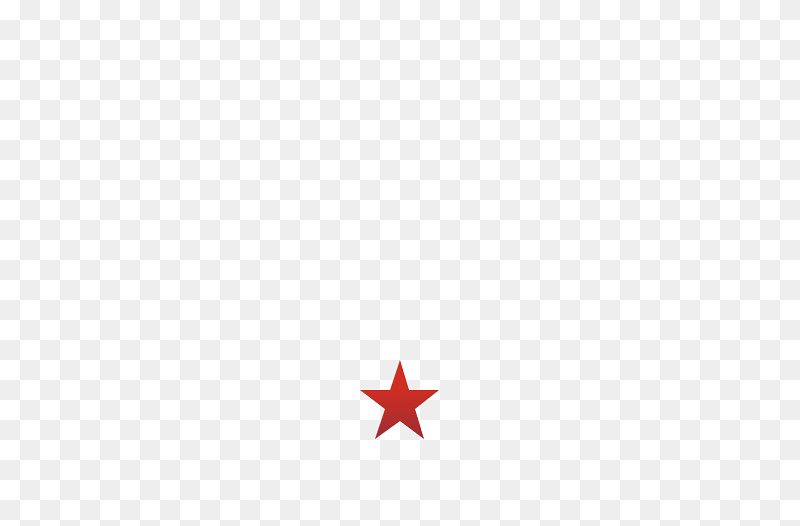 红色五角星单颗装饰图标元素