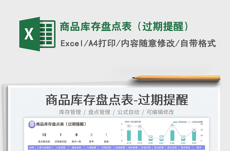 2023商品库存盘点表（过期提醒）免费下载