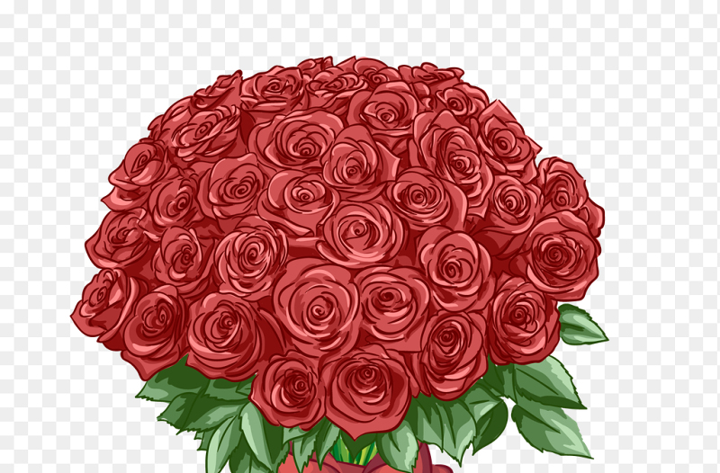 浪漫玫瑰花束三八妇女节女神节免抠元素素材