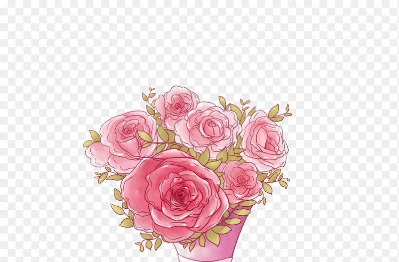 粉色玫瑰花朵花束三八妇女节女神节免抠元素素材
