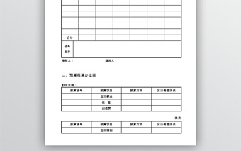 最新公司财务预算管理表格