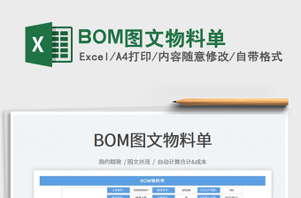 2022BOM图文物料单免费下载