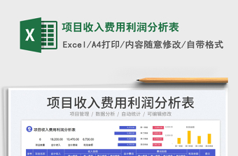 2023项目收入费用利润分析表免费下载