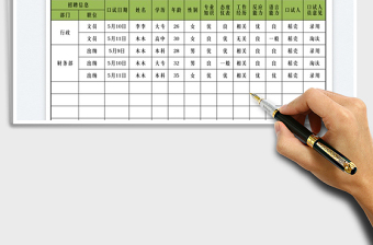 2023面试登记表免费下载