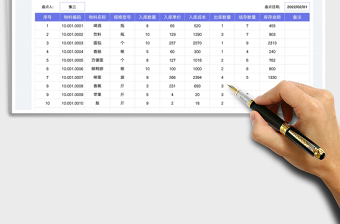 2023库存盘点明细表免费下载