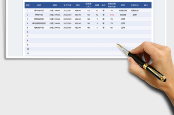 2023库存食品盘点表（状态自动提醒）免费下载