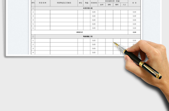 2023装修工程预算表免费下载