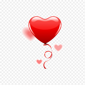 红色浪漫心形气球情人节免抠元素素材